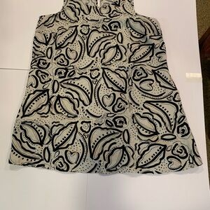 C&C California Abstract Black and Cream Mini Skirt